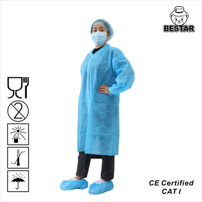 Jaune bleu de grand manteau jetable moyen de laboratoire des espèces 6xl pour docteur Clinic