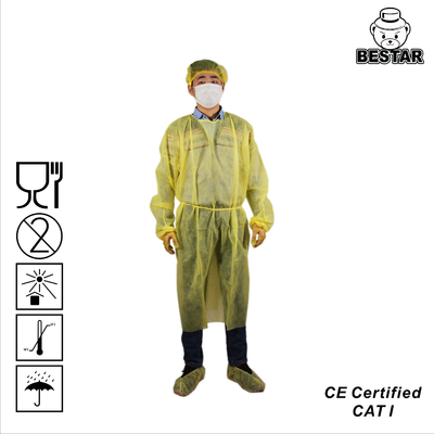 Robes protectrices jetables du niveau 2 jetables de la robe AAMI PB70 d'isolement certifiées par CE